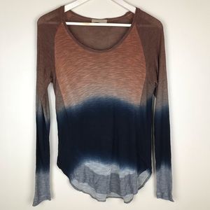 Language Dip-Dye Long Sleeve Tee